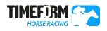 Transparent Timeform Horse Racing logo, on a blue background.