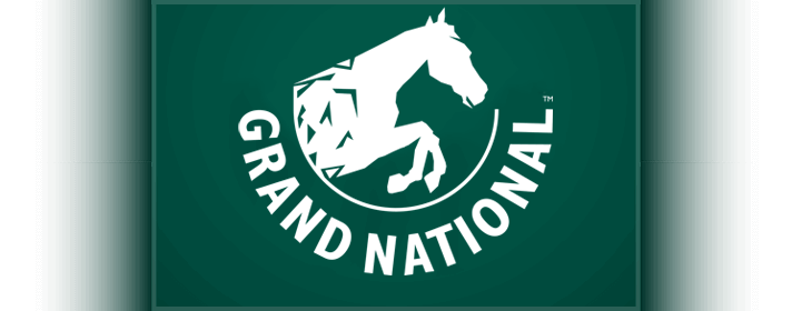 White Randox Health Grand National logo, on a transparent background.