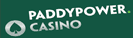 Paddy Power Casino logo in a rectangular box.