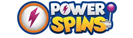 PowerSpins logo in a rectangular box.