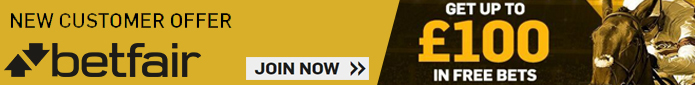 Get up to £100 in free bets when you join Betfair! Place 5 bets of £10 or more and get a £20 free bet. You can do this 5 times!