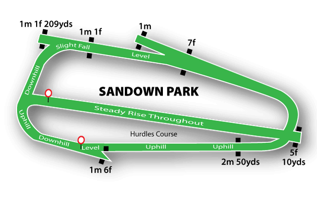 Sandown Park map